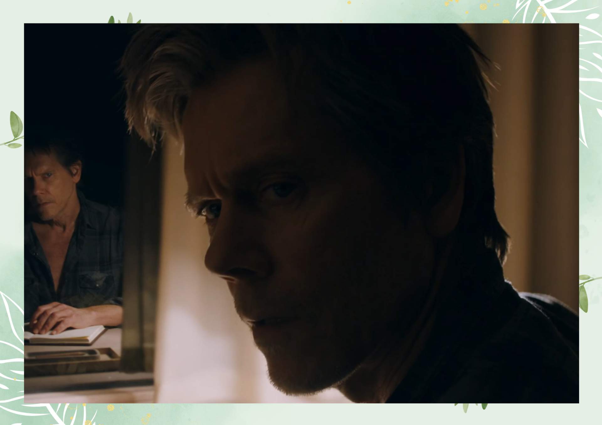 Green White Minimalist Aesthetic Blank Document Border 10