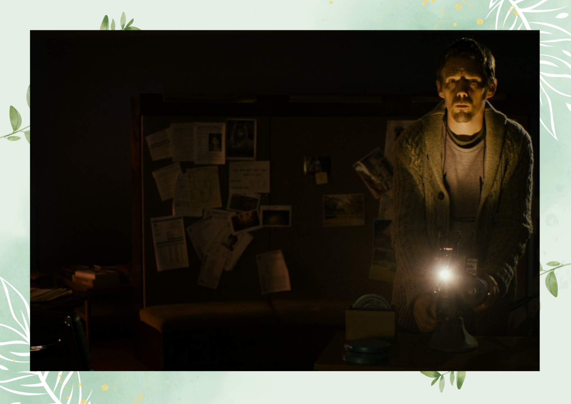 Green White Minimalist Aesthetic Blank Document Border 3