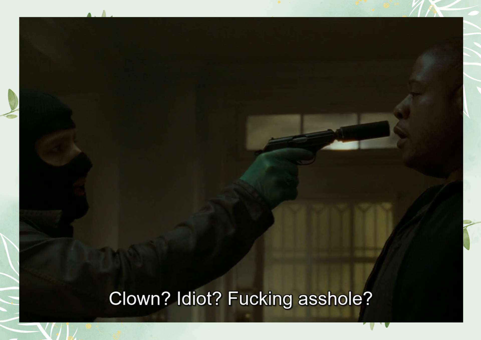 Green White Minimalist Aesthetic Blank Document Border 6 2 1