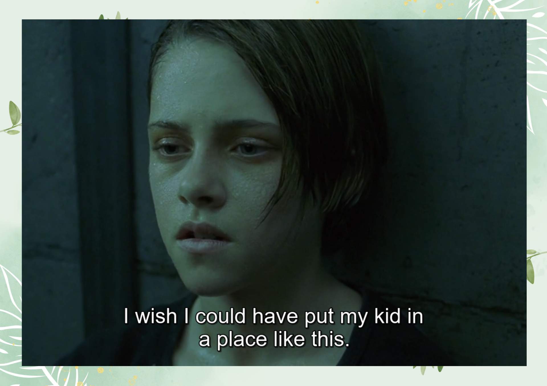 Green White Minimalist Aesthetic Blank Document Border 9 1 1