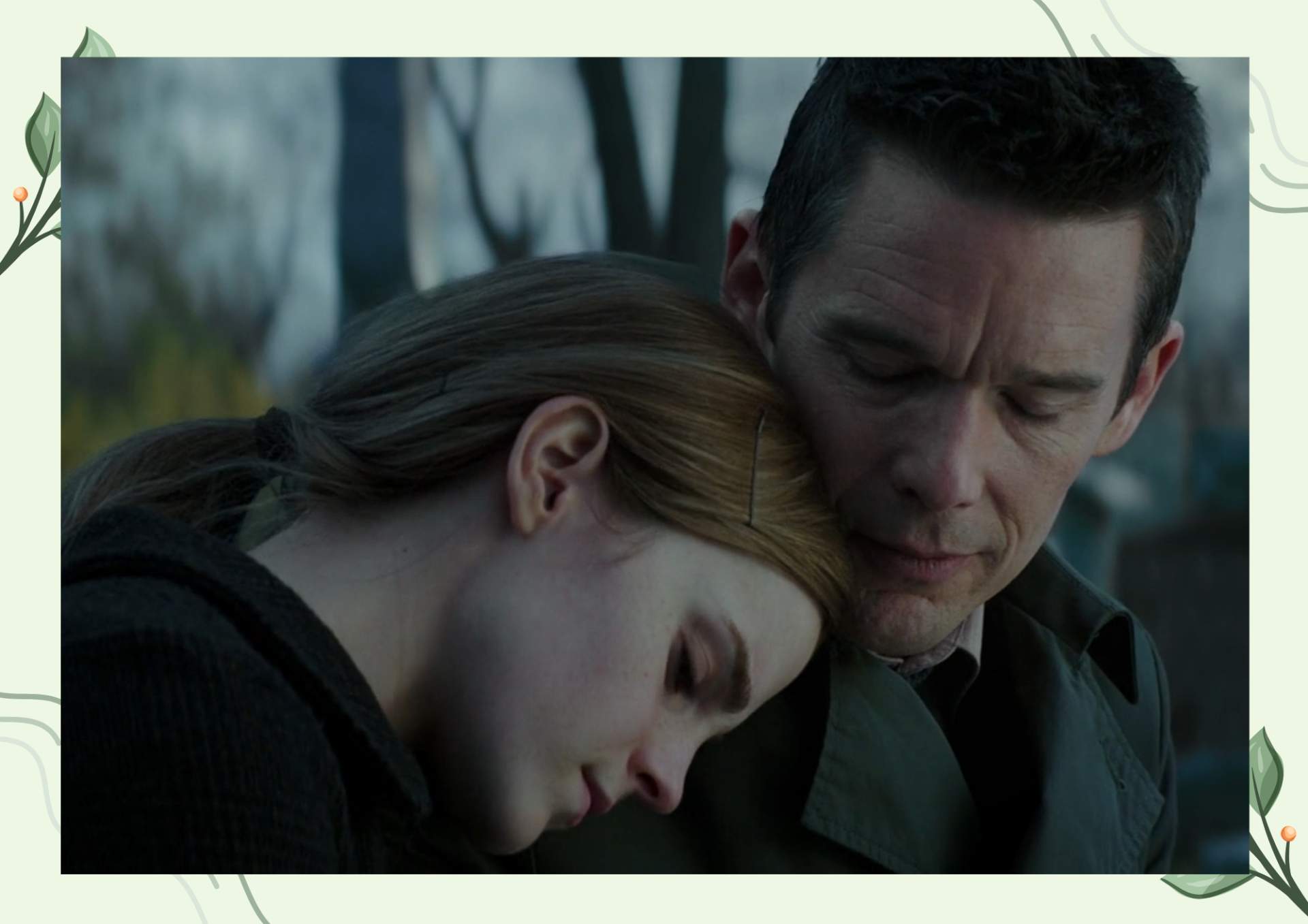 White Green Aesthetic Minimalist Blank Document Border 7 2