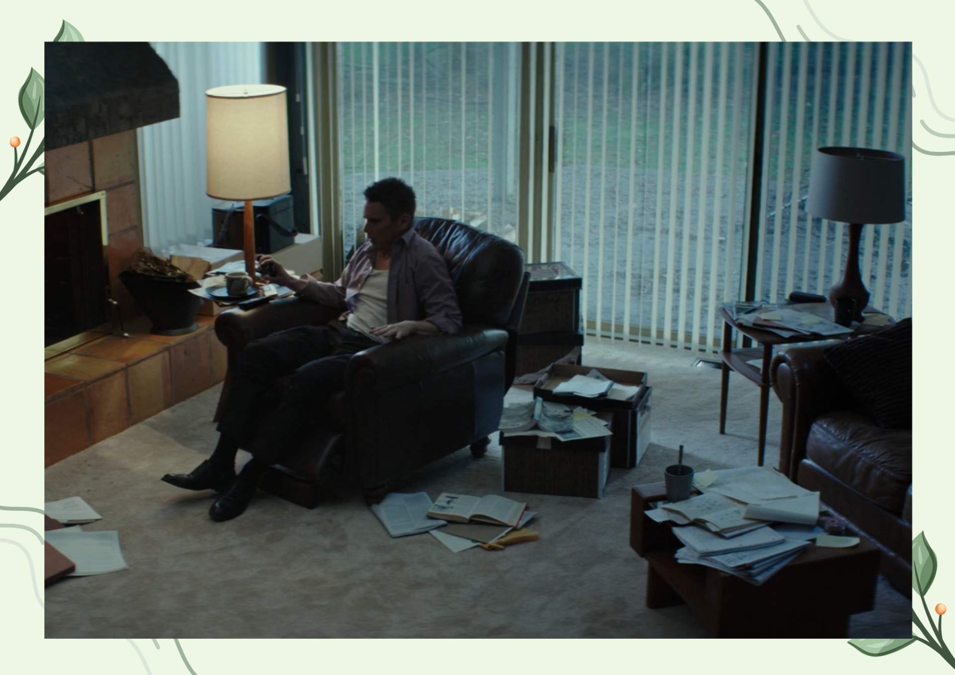 White Green Aesthetic Minimalist Blank Document Border 8 2