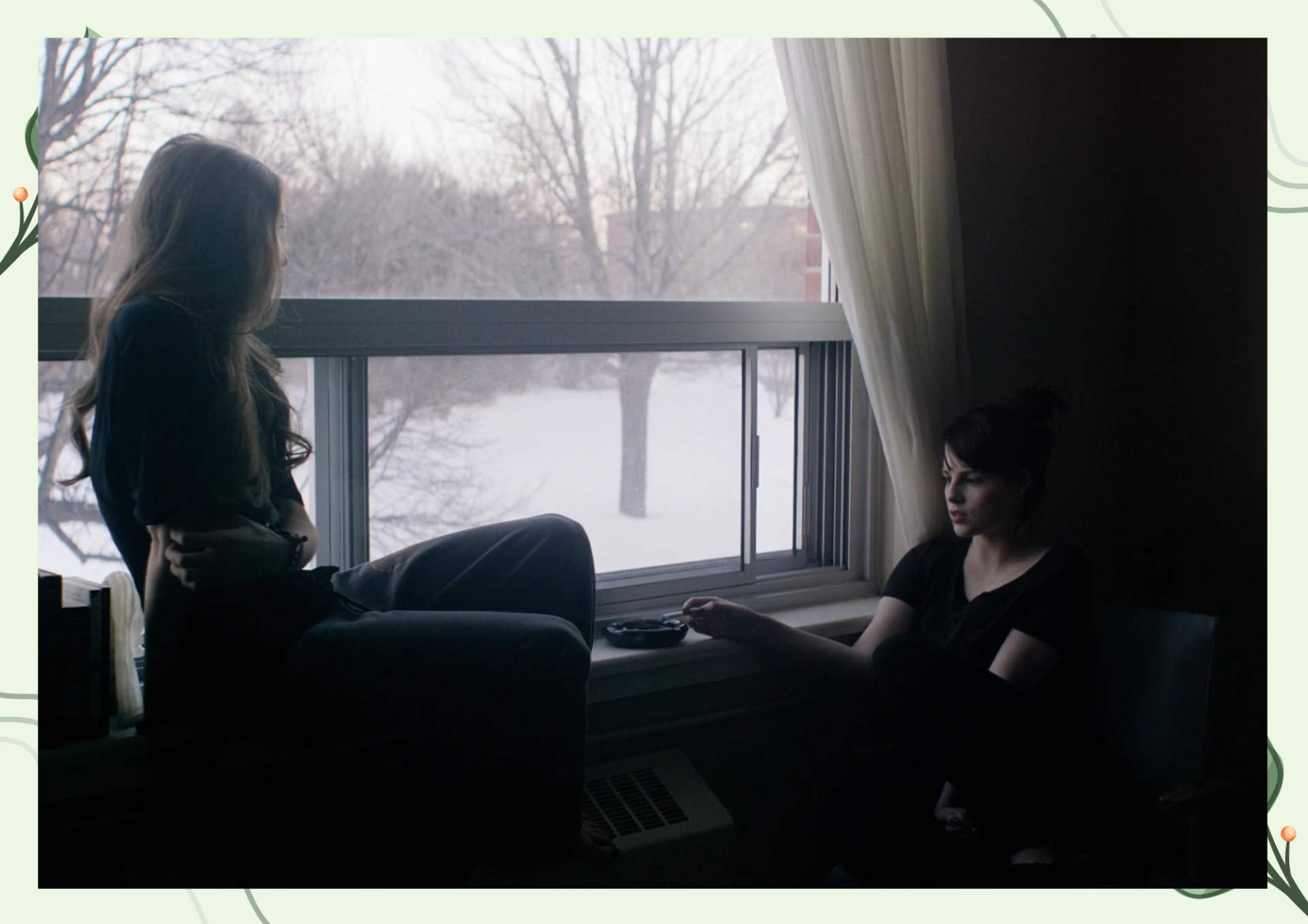 White Green Aesthetic Minimalist Blank Document Border 1 7