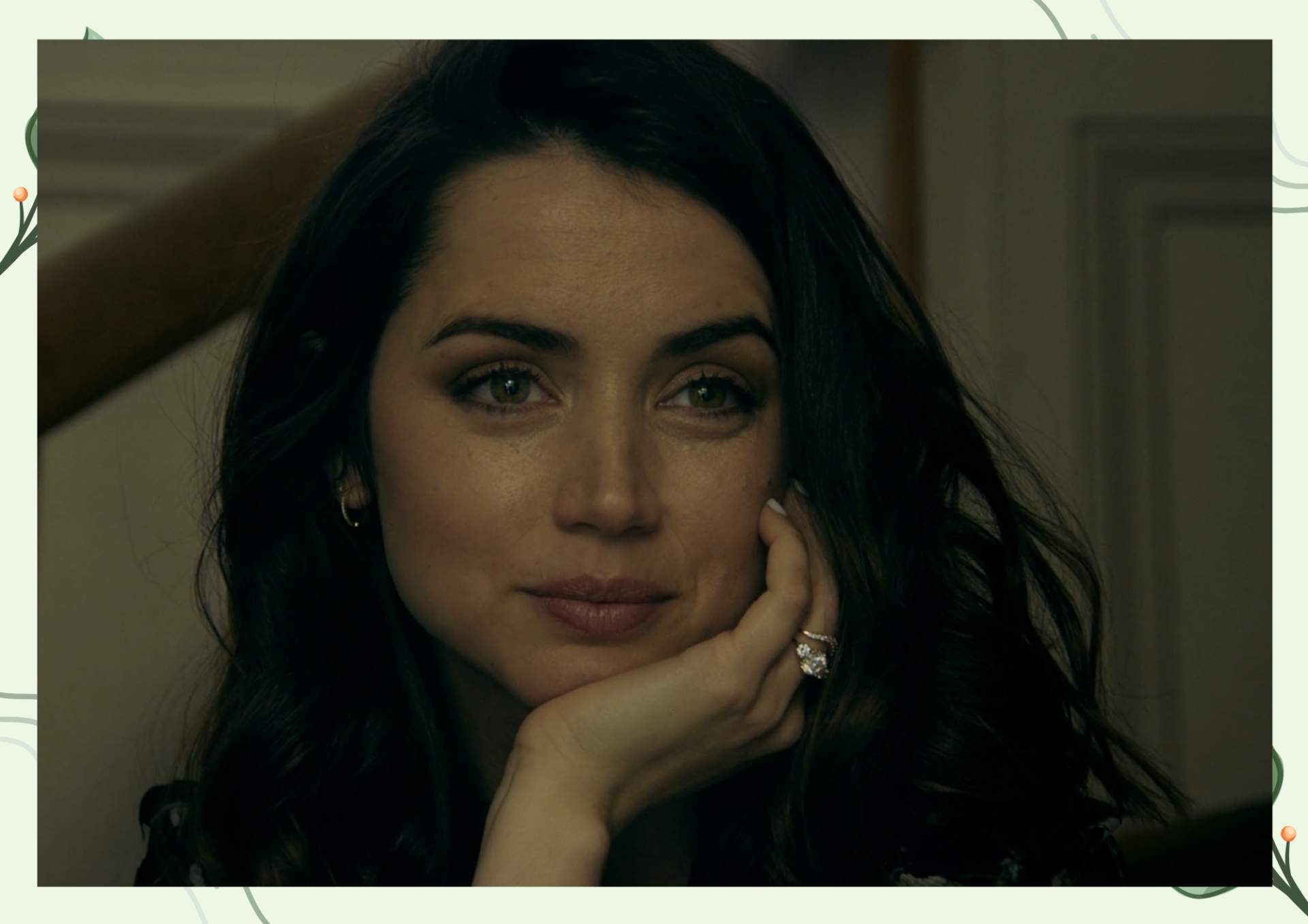 White Green Aesthetic Minimalist Blank Document Border 3