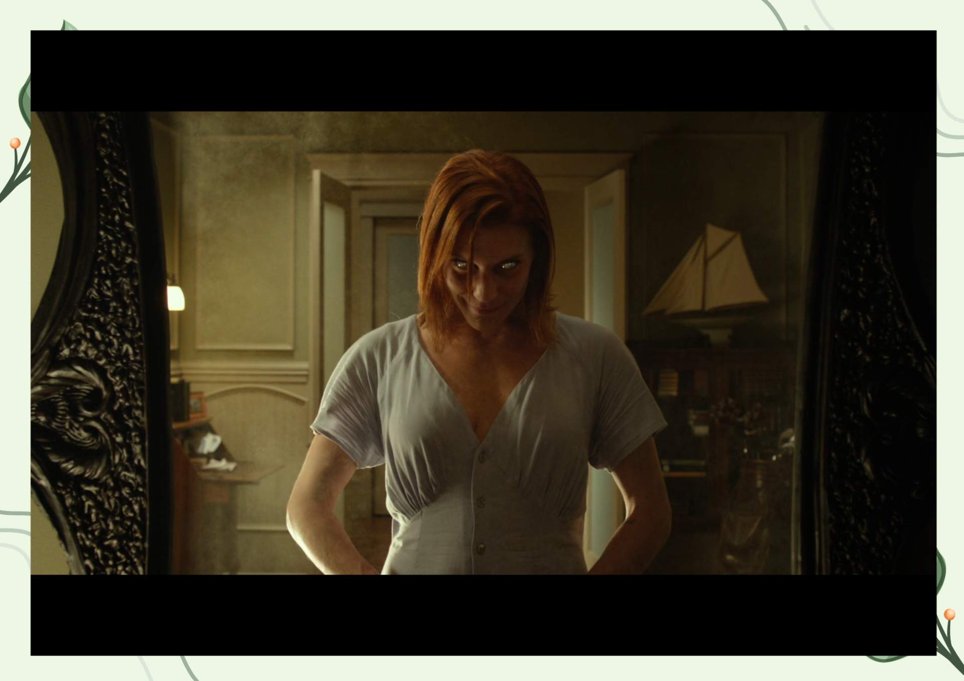 White Green Aesthetic Minimalist Blank Document Border 5 2 3