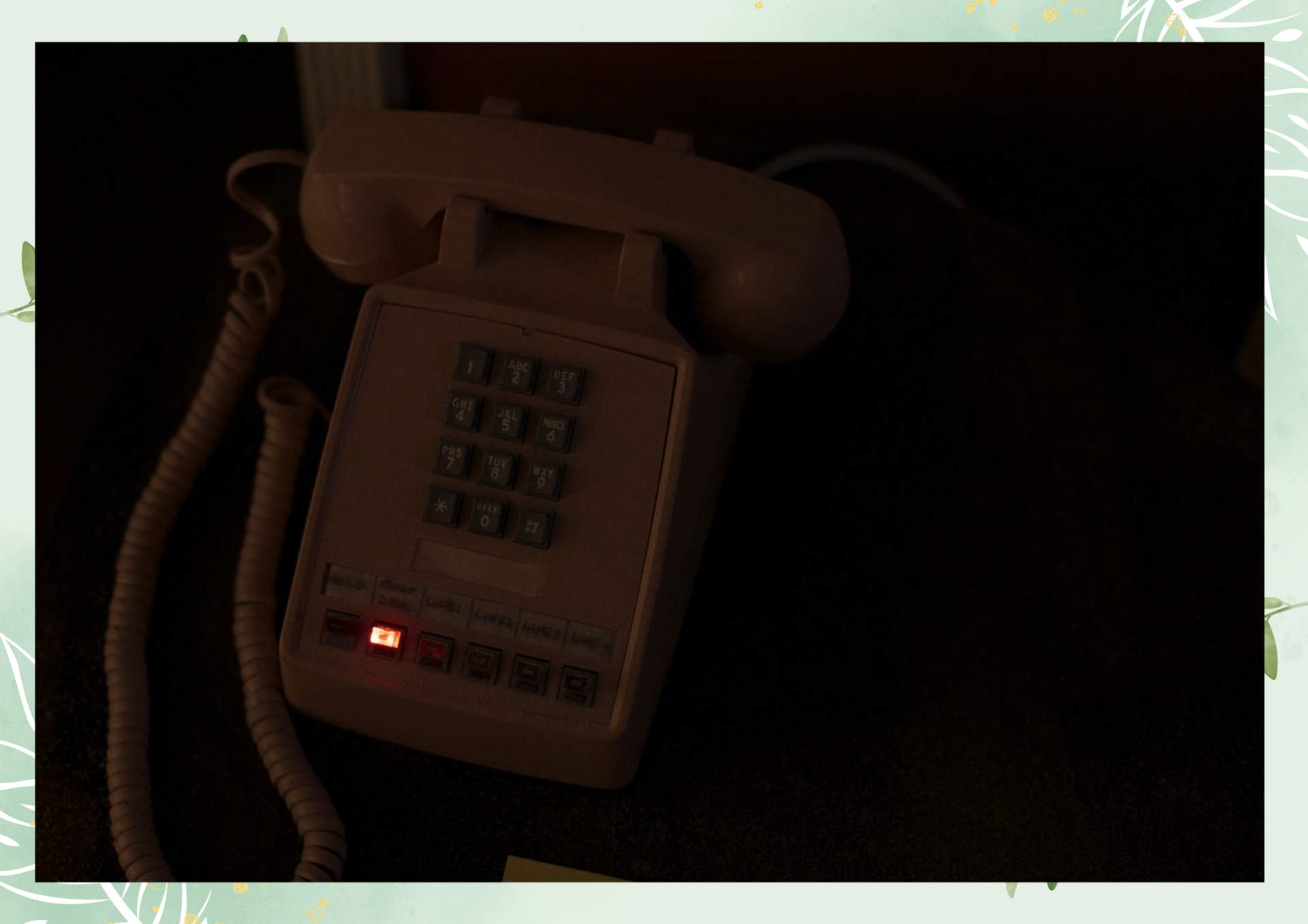 Green White Minimalist Aesthetic Blank Document Border 13