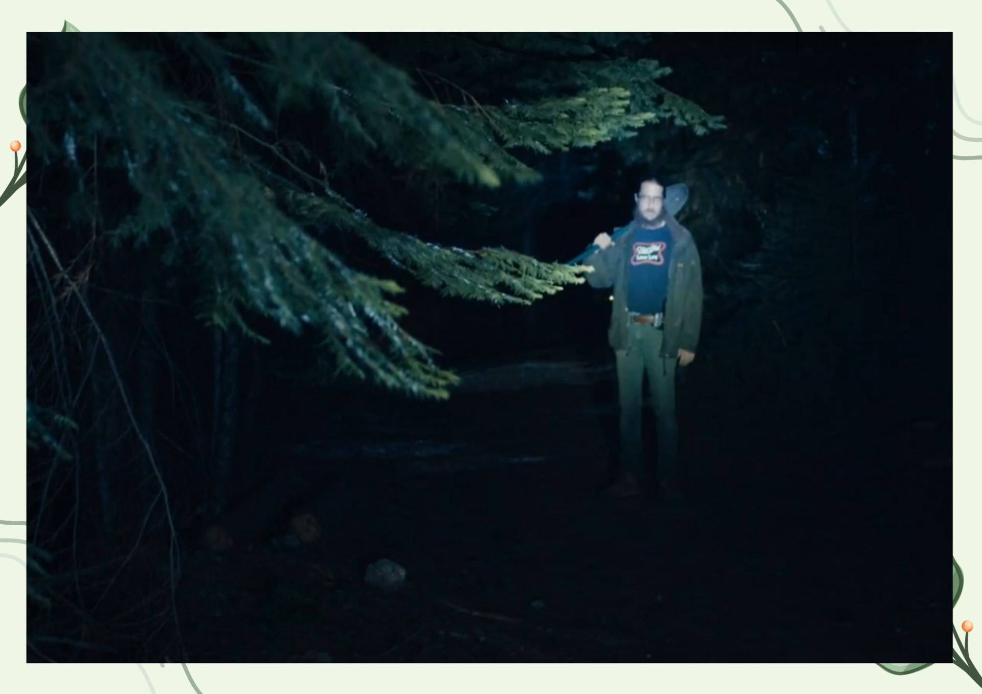 White Green Aesthetic Minimalist Blank Document Border 2