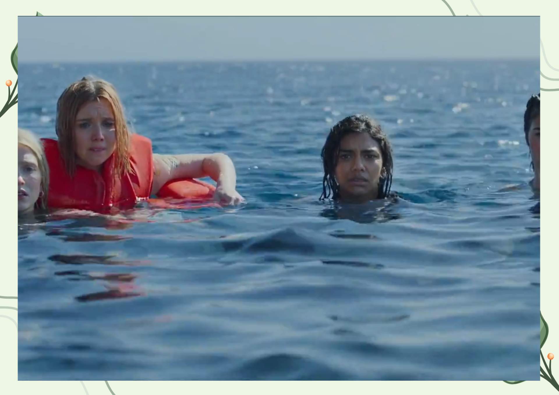 White Green Aesthetic Minimalist Blank Document Border 3