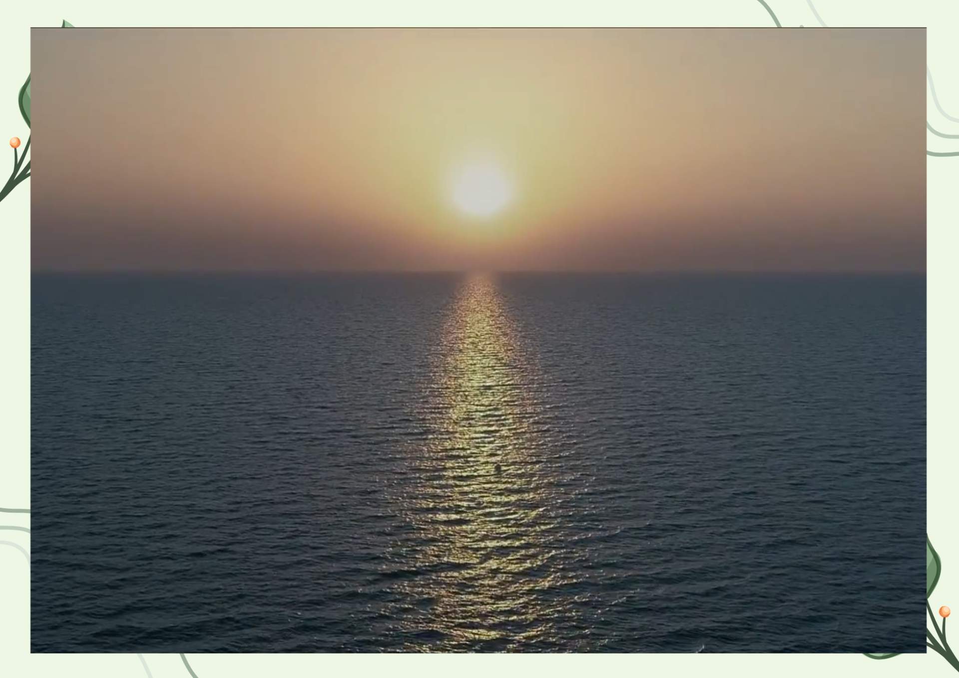 White Green Aesthetic Minimalist Blank Document Border 5