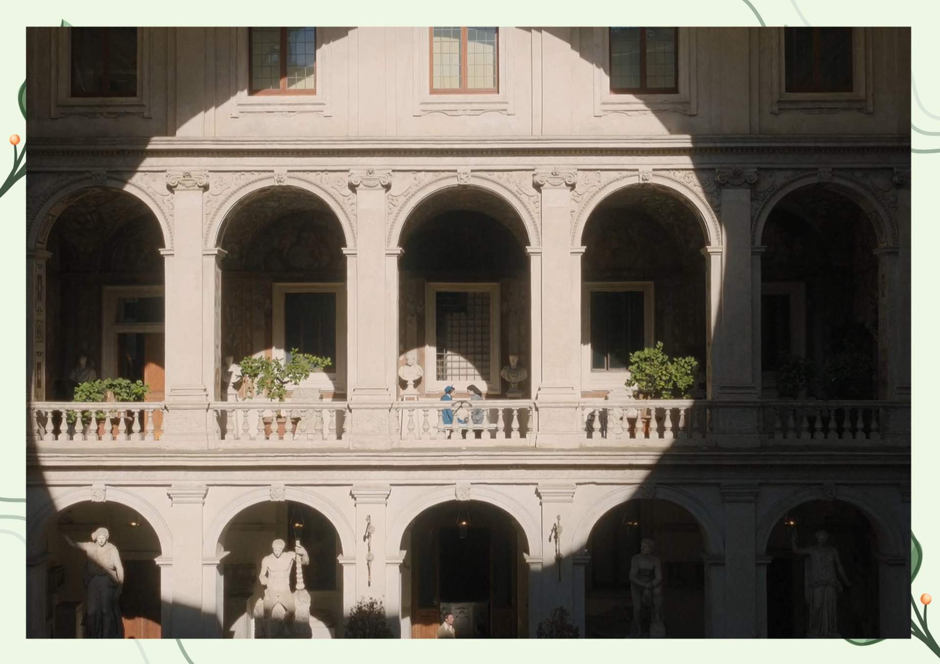 White Green Aesthetic Minimalist Blank Document Border 1